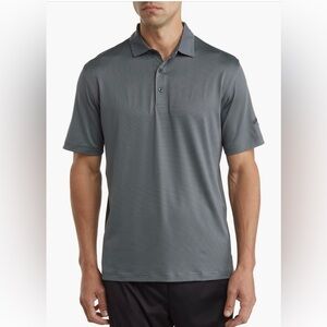 Callaway Men's Fine Line Stripe Gray Polo Shirt Short Sleeve